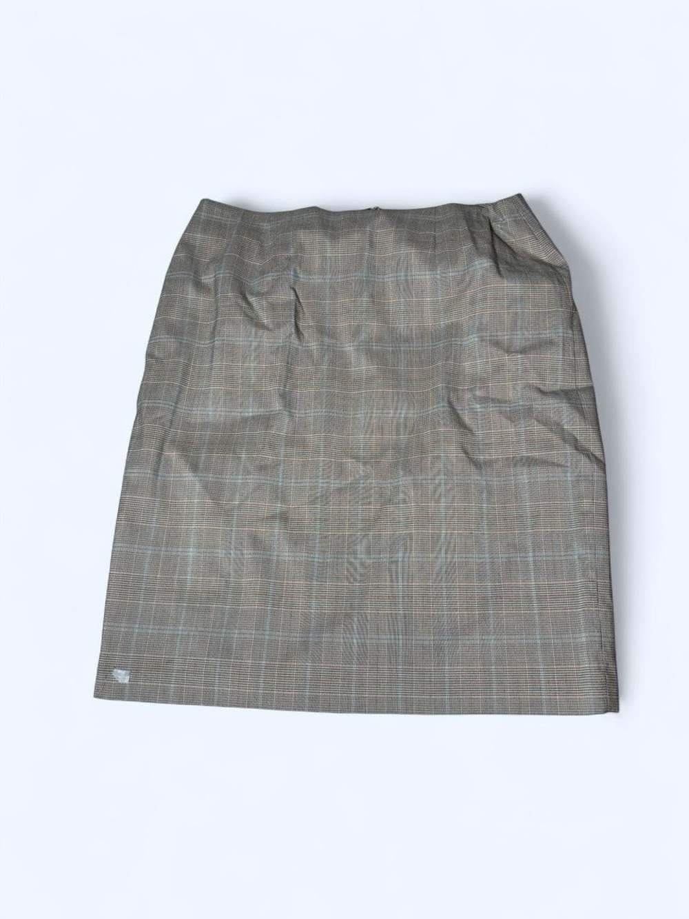 East 5th Plaid Pencil Skirt in Brown and Gray
